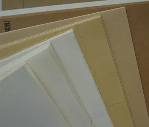 A stack of colorful cardboard sheets