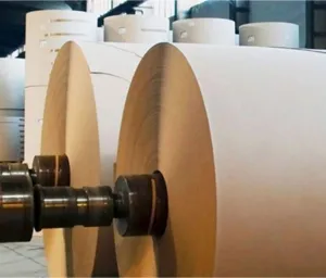 Large rolls of paper stacked
