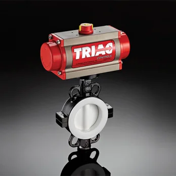 AS Series PFA Lined Split Body Butterfly Valve