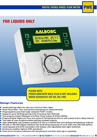 DIGITAL PADDLE WHEEL FLOW METER PWE