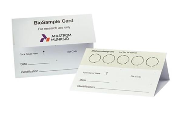 Biosamples collection cards