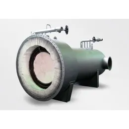 Thermal oil heating system, steam heated