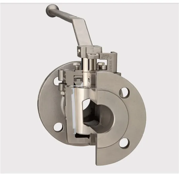 Two way plug valve with ISO top flange with sealing system STD