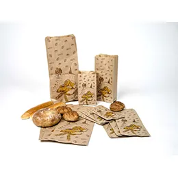 Flat bags with side fold