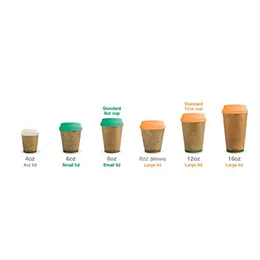 KRAFT GREEN STRIPE CUPS