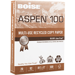 Boise® ASPEN® 100 Multi-Use Recycled Copy Paper