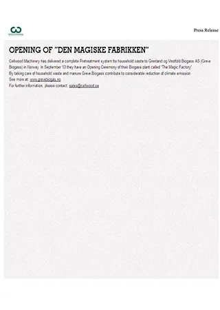 OPENING OF ?DEN MAGISKE FABRIKKEN?