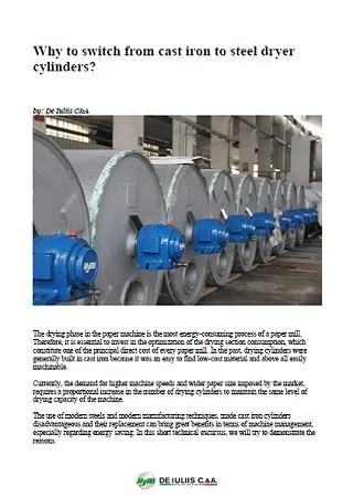 Why to switch from cast iron to steel dryer cylinders