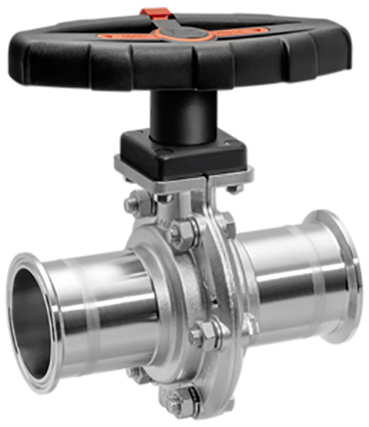 Manually operated butterfly valve
