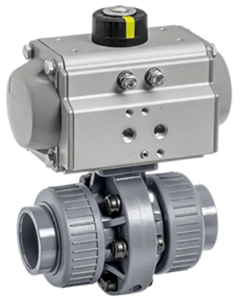 Pneumatically operated butterfly valve