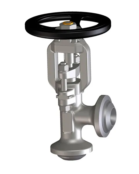 FORGED STEEL ANGLE TYPE CONTINUOUS BLOW DOWN VALVE, BONNETLESS