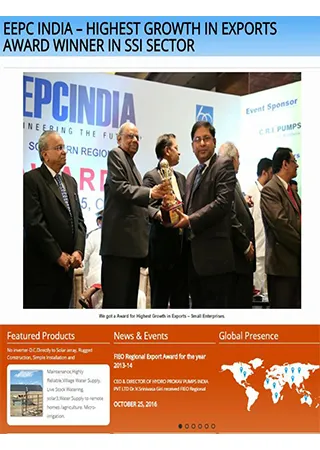 EEPC INDIA ? HIGHEST GROWTH IN EXPORTS AWARD WINNER IN SSI SECTOR