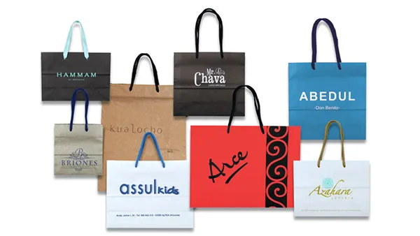 Custom-made rope handle paper bags