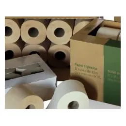 Carbon-neutral and plastic-free toilet and hand towel paper
