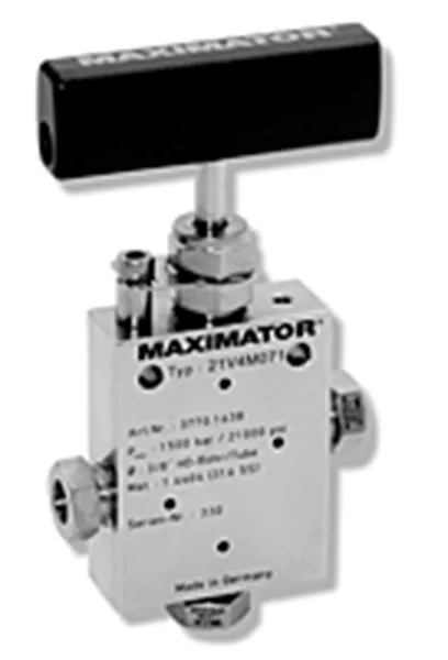 Medium Pressure Needle Valves Pressure to 22500 psi