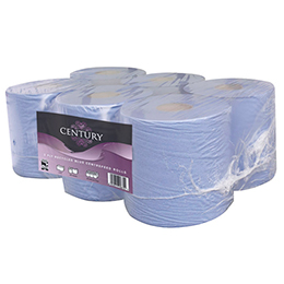 2 PLY BLUE CENTREFEED ROLLS
