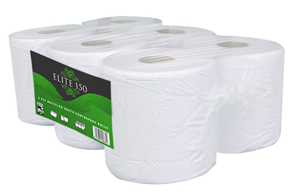2 PLY WHITE CENTREFEED ROLLS