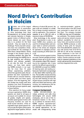 Nord Drive’s Contribution in Holcim