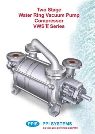 Two Stage Water Ring Vacuum Pump Compressor VWS II Series