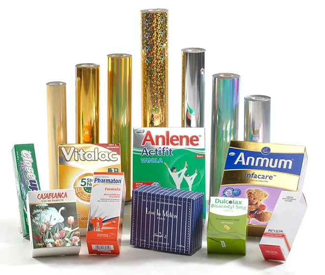 Metalized paper and boards
