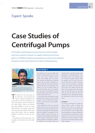 Case Studies of Centrifugal Pumps
