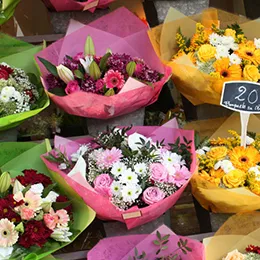 waxed paper and floral tissues