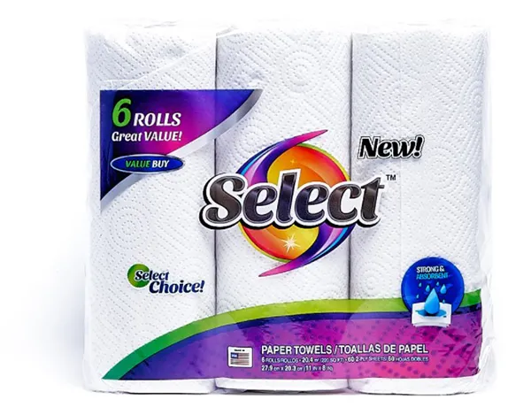Select Towel 60 Count 6 Pack – Regular Roll