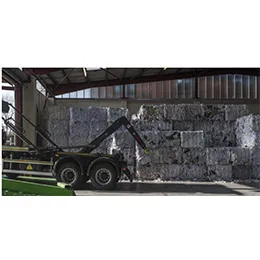Cardboard paper and plastics recycling