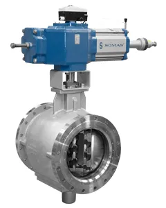 Ball segment valves