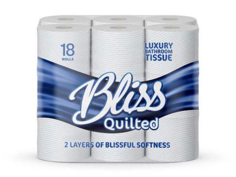 Bliss Double Quilted Toilet Tissue 18 Pack 2 Ply