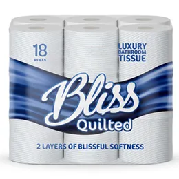 Bliss Double Quilted Toilet Tissue 18 Pack 2 Ply
