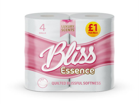 Bliss Essence Toilet Tissue 4 Pack 2 Ply