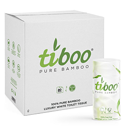 Tiboo® 3Ply Bamboo Toilet Tissue 80 Rolls