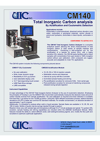 Total Inorganic Carbon analysis