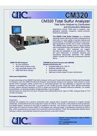 CM320 Total Sulfur Analyzer