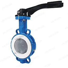 Worm Gear Operated PTFE Lined Wafer Butterfly Valve