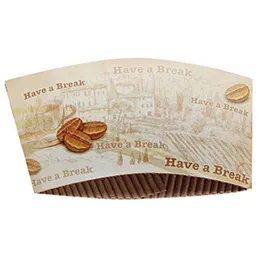 white kraft cup sleeves